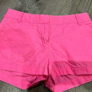 J Crew chino Broken In bright Pink Women's Shorts. Size 2.     3” inseam.